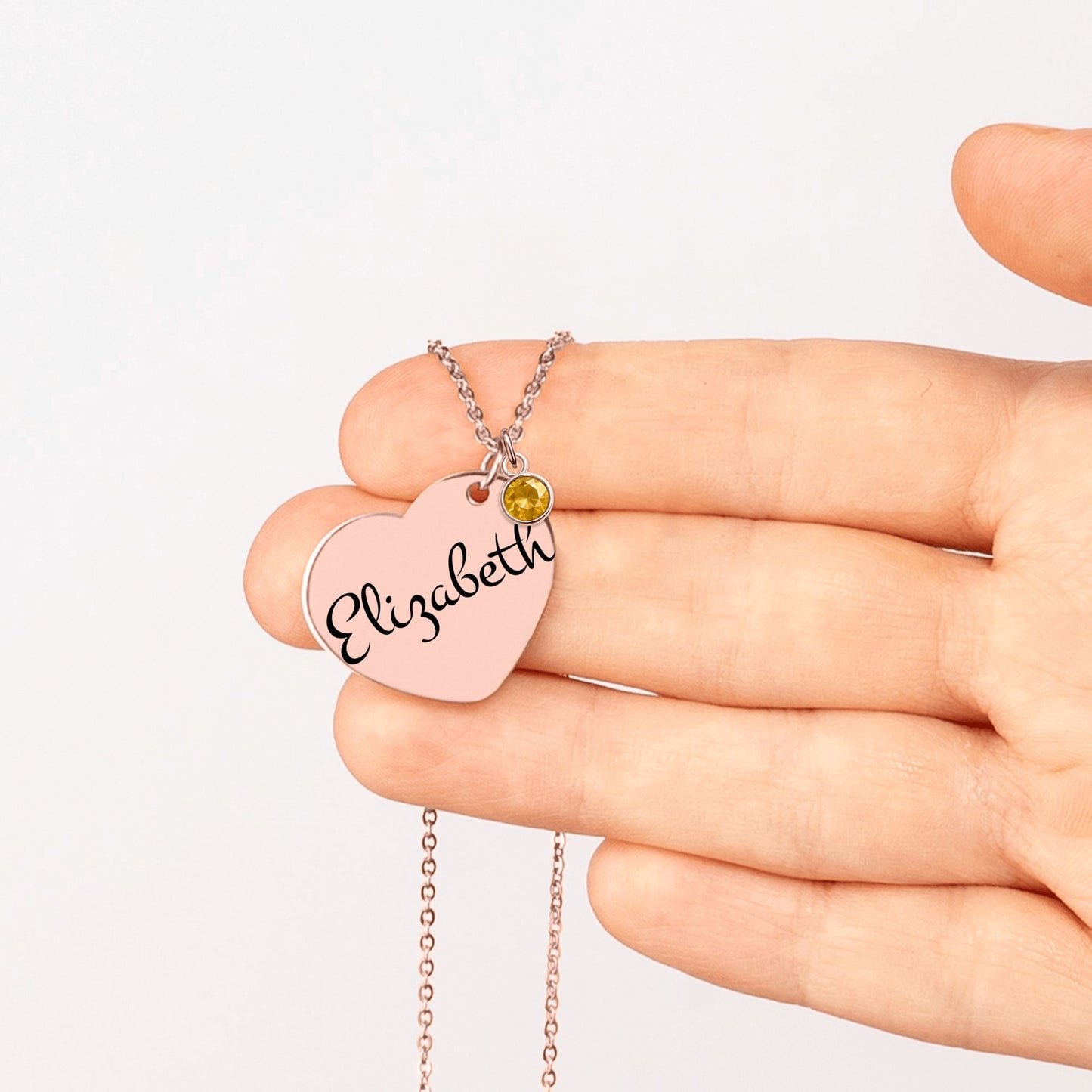 Personalized Heart Graduation Necklace with Birthstone ✨