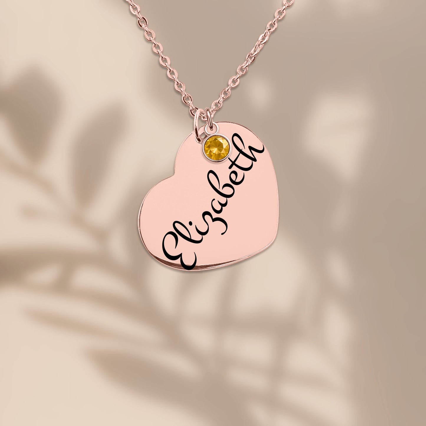 Personalized Heart Graduation Necklace with Birthstone ✨