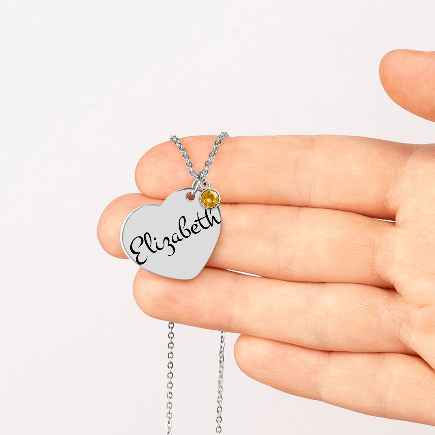 Personalized Heart Graduation Necklace with Birthstone ✨